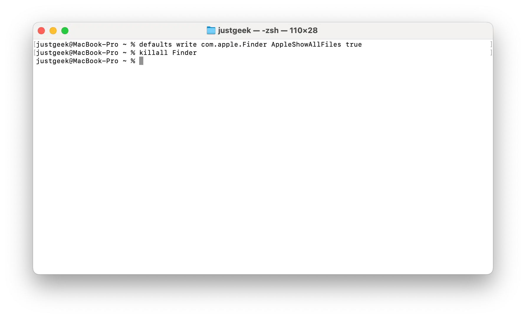 Afficher les fichiers et dossiers cachés avec Terminal sur macOS