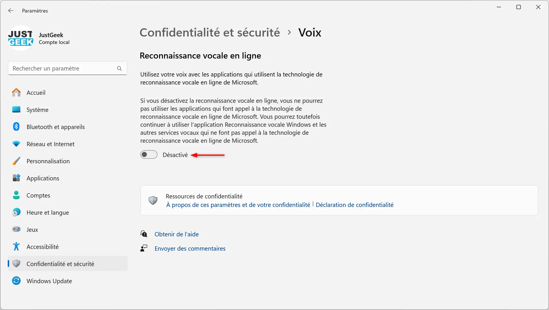 Désactivez la reconnaissance vocale en ligne sous Windows pour protéger vos données vocales