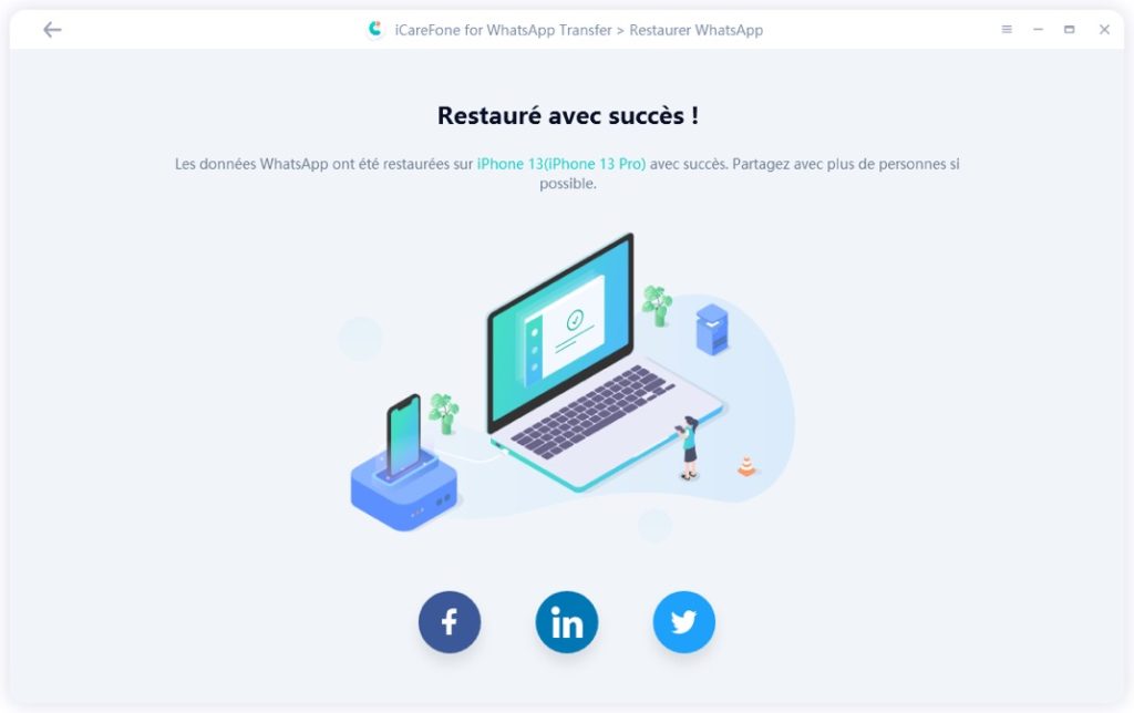restaurer avec succès