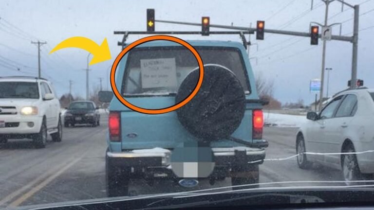 Mom Frustrated Behind Slow Vehicle Snaps Photo Of Sign On Window.jpg