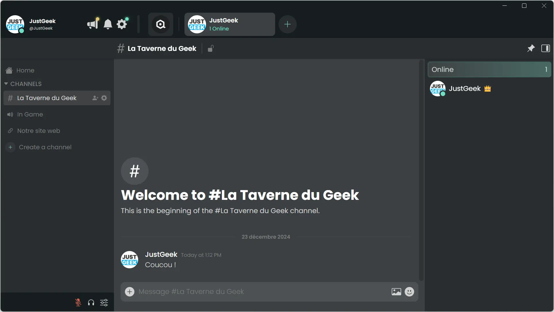 Capture d'écran de l'interface Quebic
