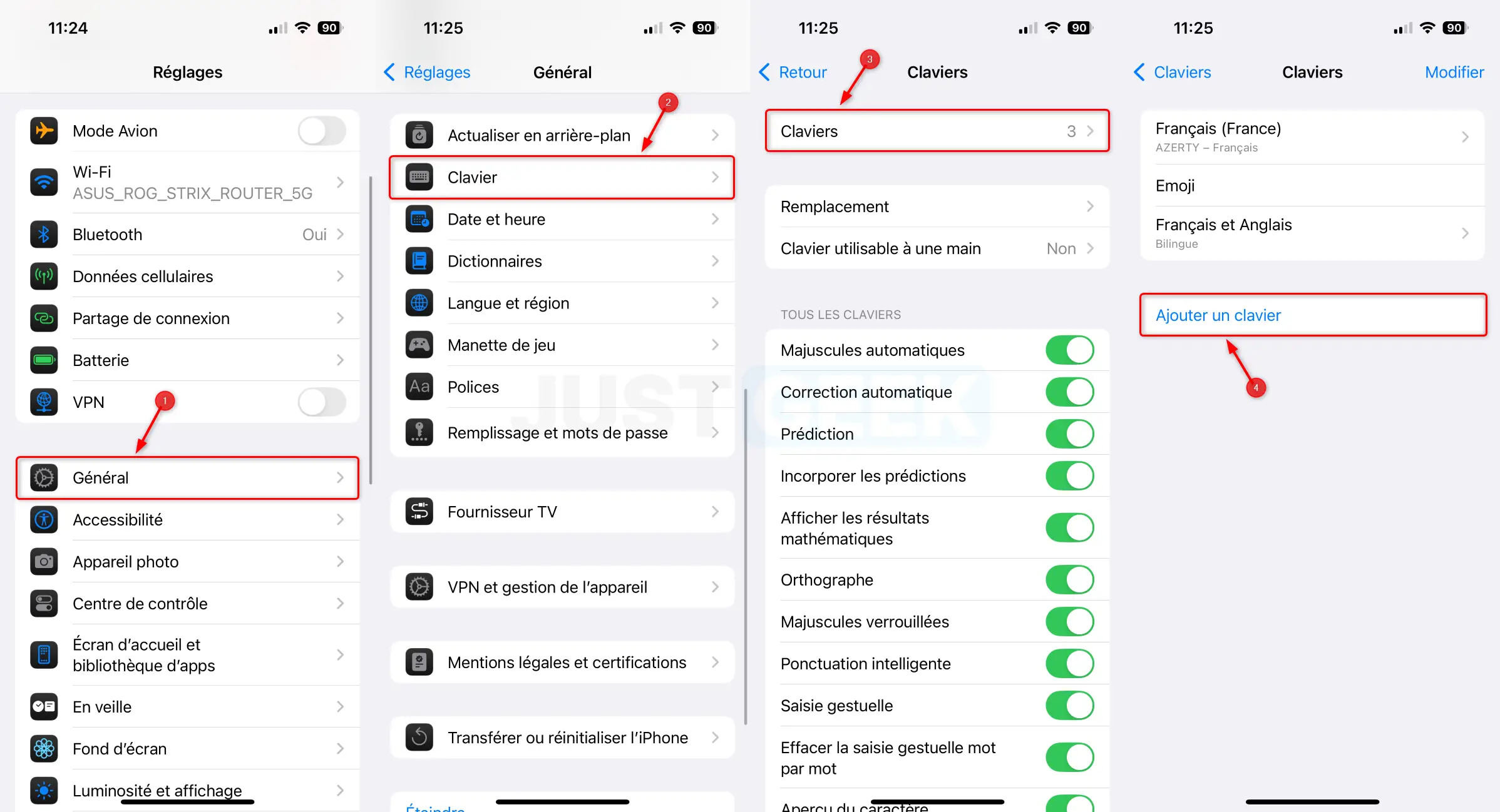 Ajouter une langue de clavier sur iPhone ou iPad (iOS)