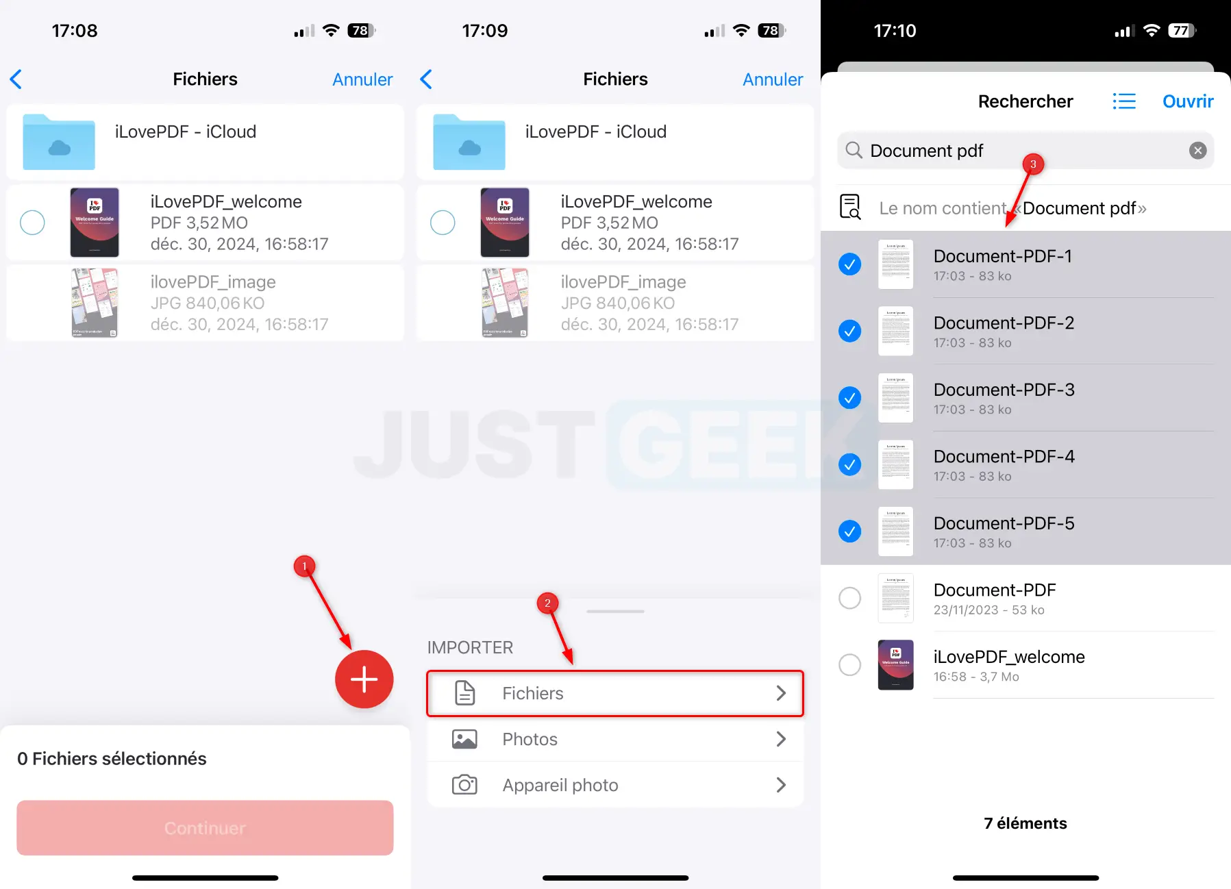 fusionner pdf sur android ios ilovepdf etape 2.webp