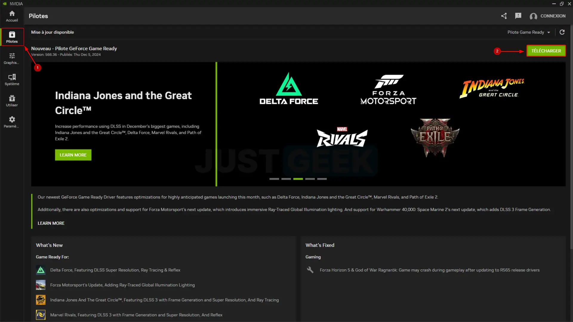 Mettez à jour les pilotes de votre carte graphique NVIDIA