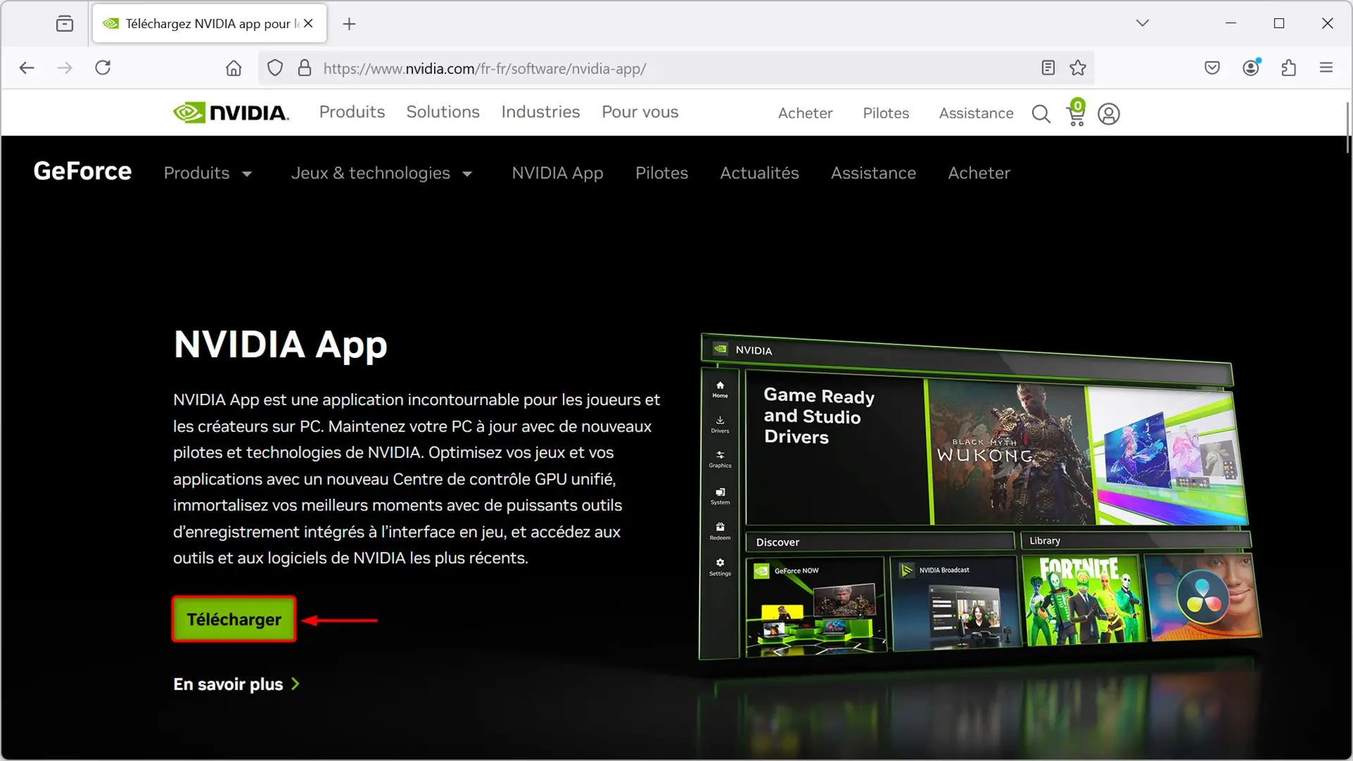 Télécharger les pilotes graphiques NVIDIA