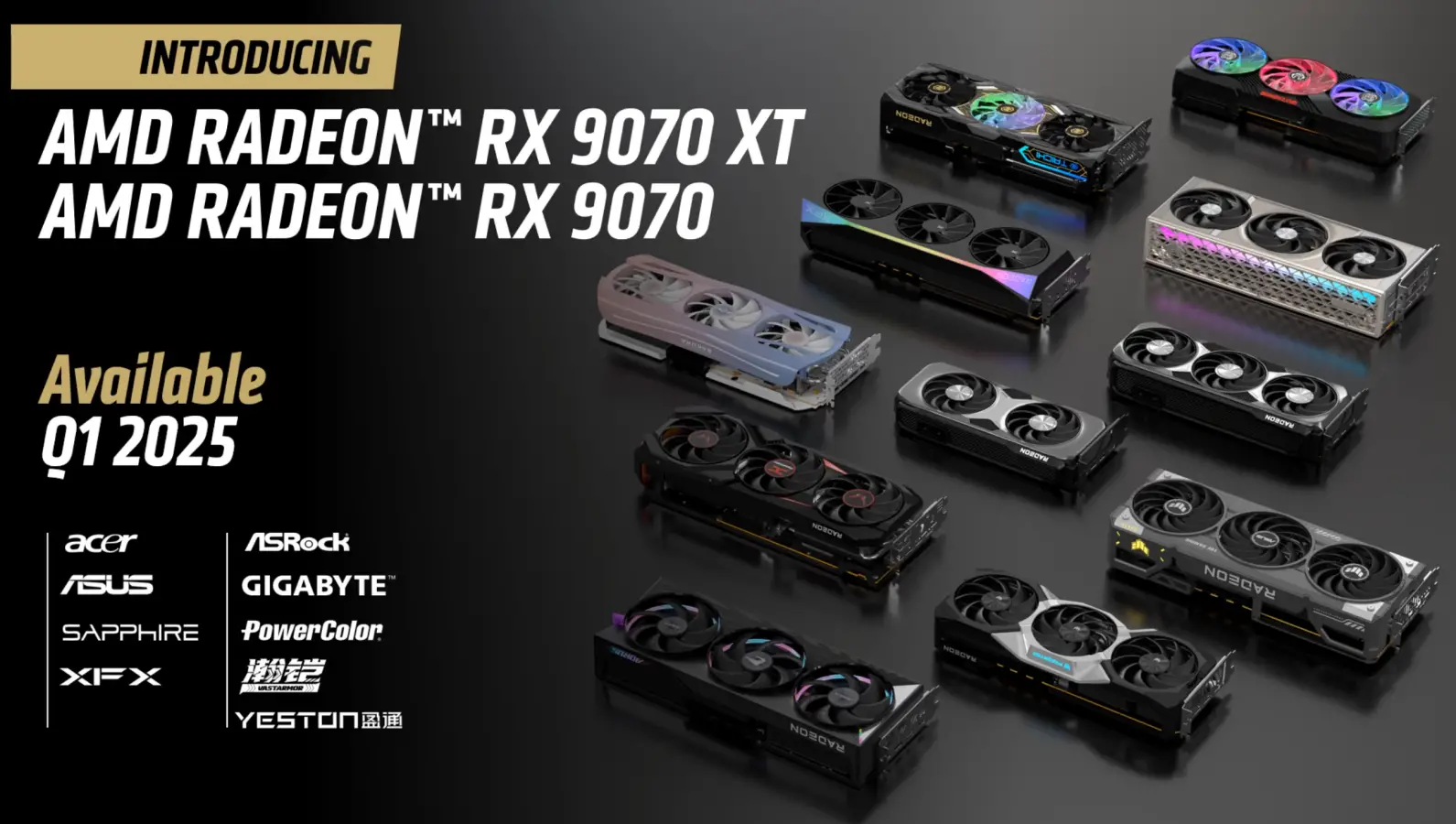 Partenaires AMD Radeon RX 9070 XT et RX 9070