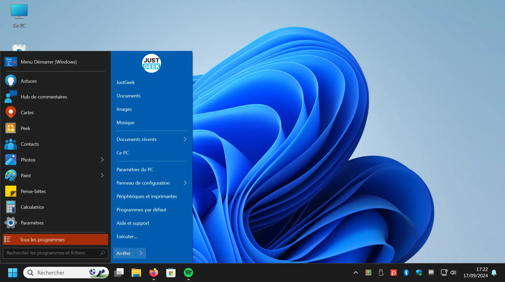 Open -Shell - Trouvez un menu de démarrage classique sur Windows 11