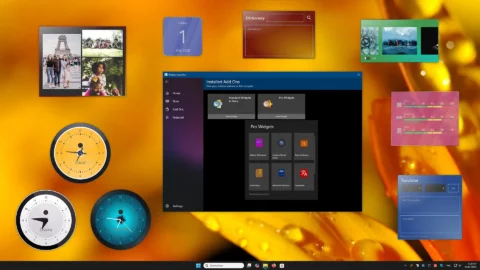 widget launcher ajouter widgets gadgets bureau windows.webp