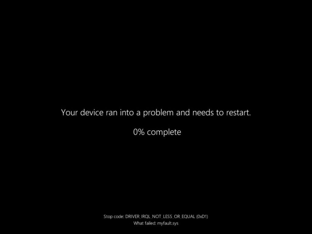 Écran noir BSOD Windows