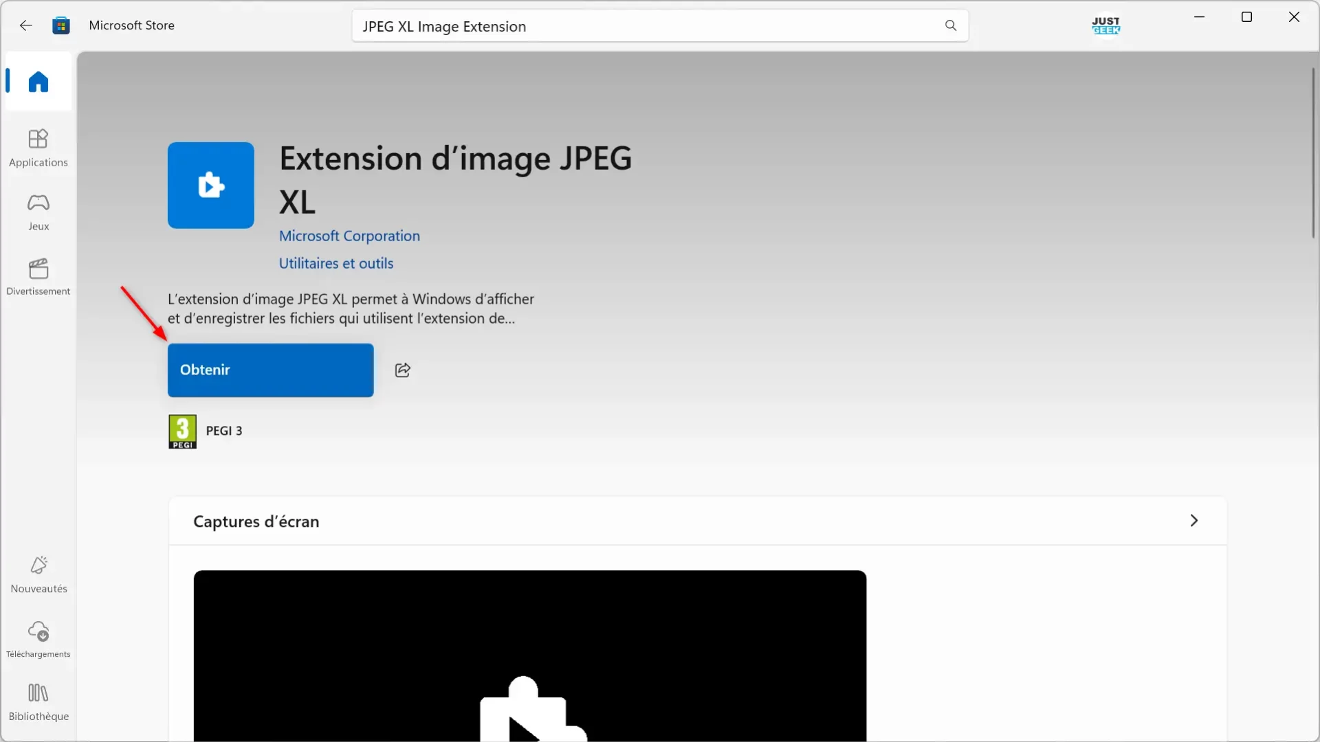 Téléchargez l'extension d'image JPEG XL pour Windows 11