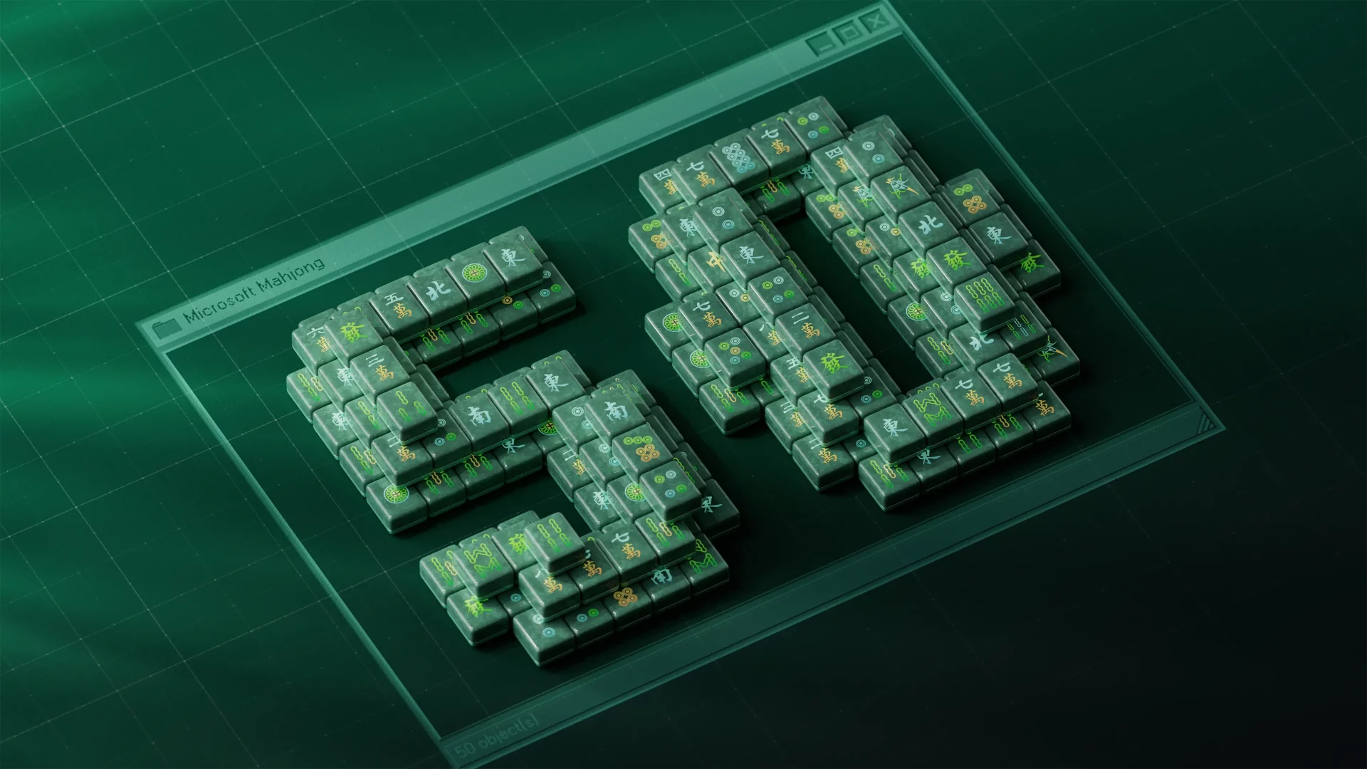 Microsoft 50th Mahjong Dark 4k