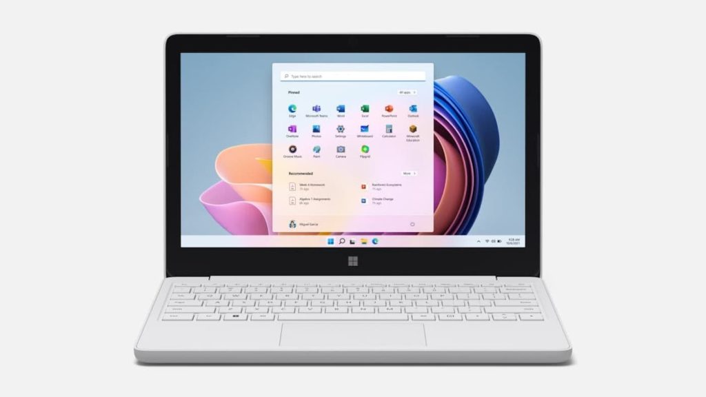 L'ordinateur portable de surface est Windows 11 est