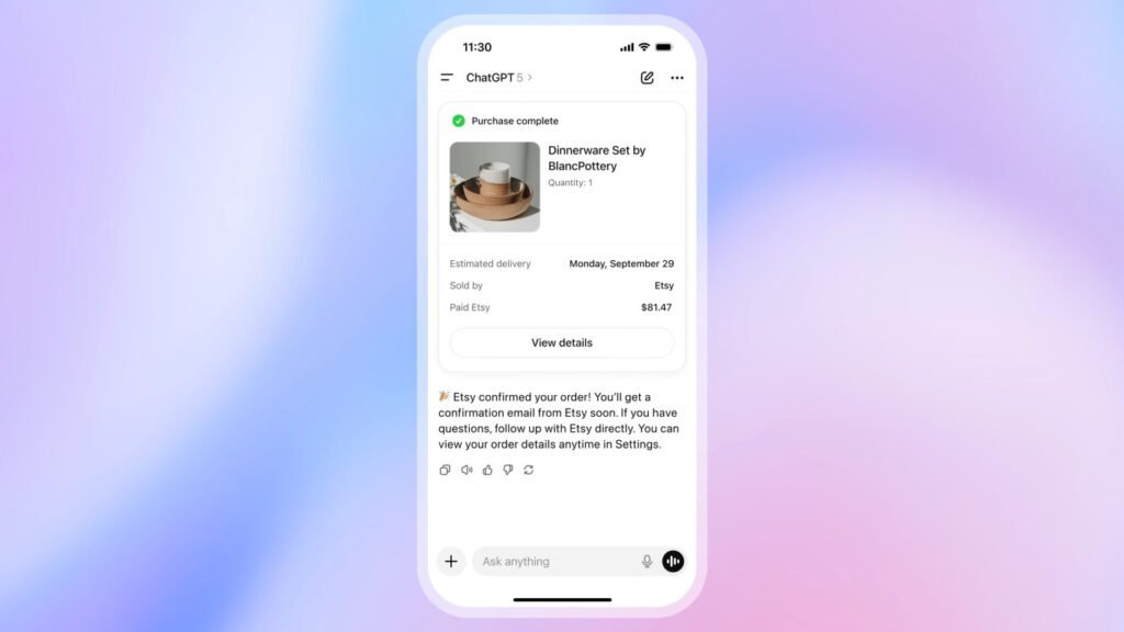 Article d'achat de paiement instantané de Chatgpt