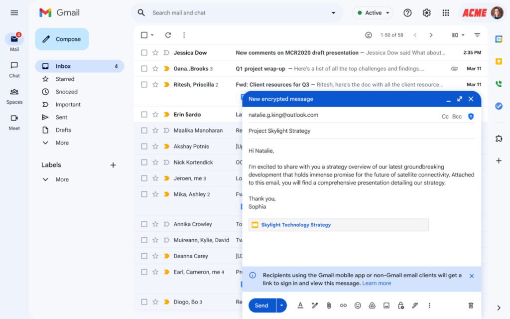 Gmail Email Encryption End-To-end