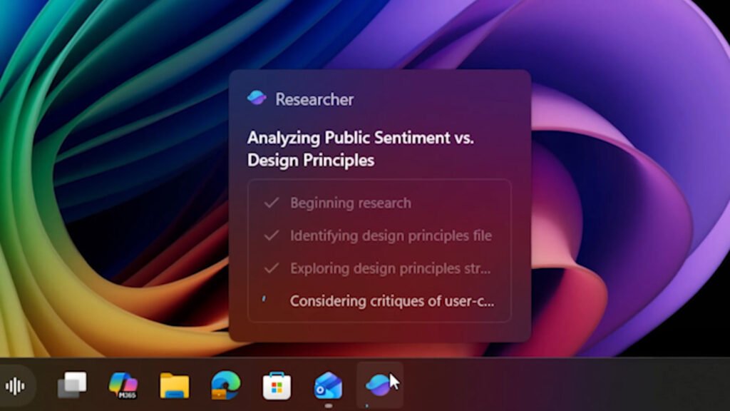 Agent IA de la barre des tâches Windows 11