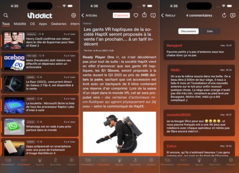 iAddict v5 une nouvelle application qui regroupe l39actualite de