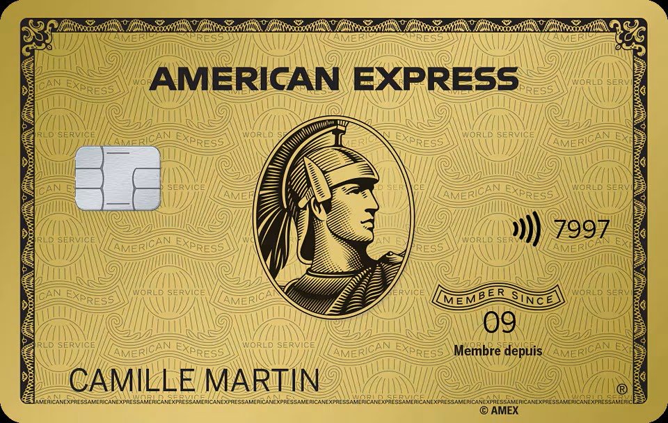 Carte bancaire American Express Or