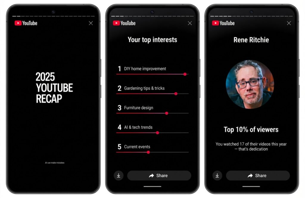 Récapitulatif YouTube
