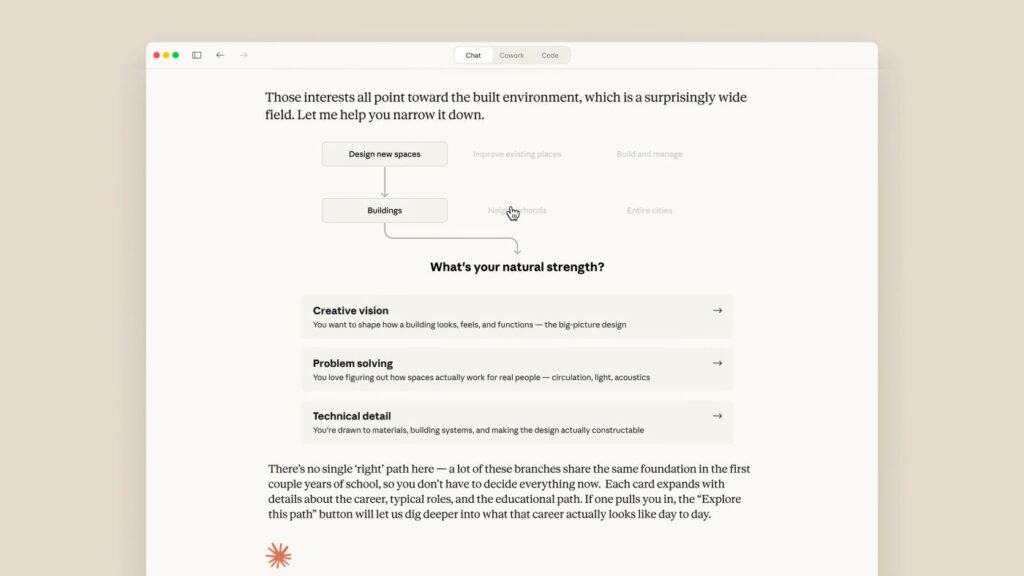 Visuels interactifs Claude