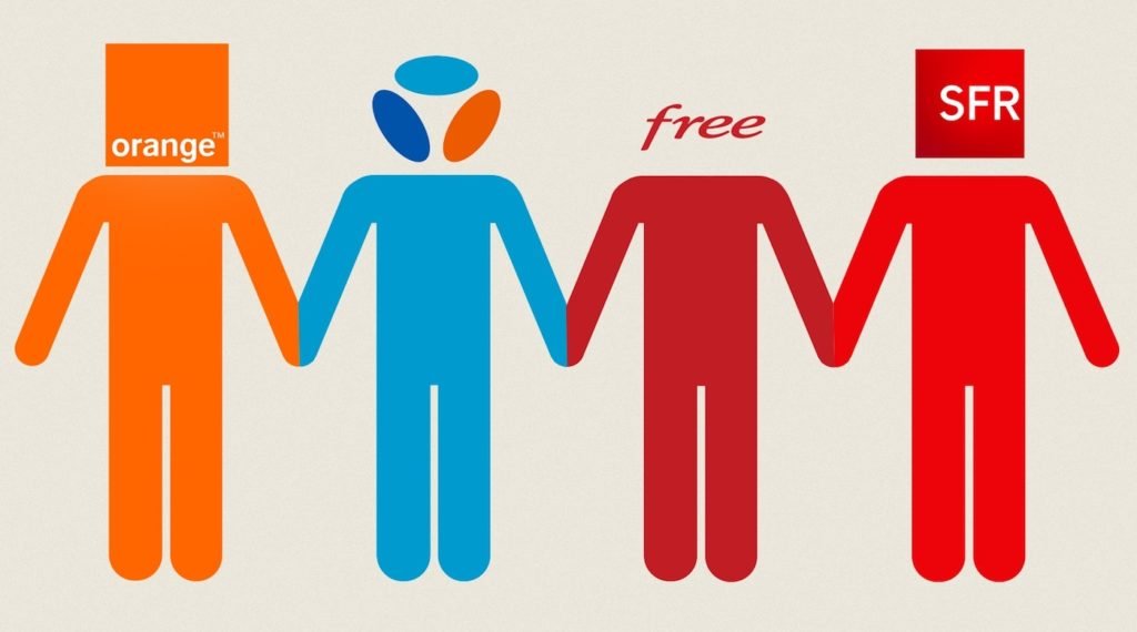 Orange Bouygues Gratuit SFR Logos Opérateurs