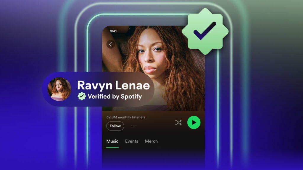 Badge Spotify Vérifier l'artiste