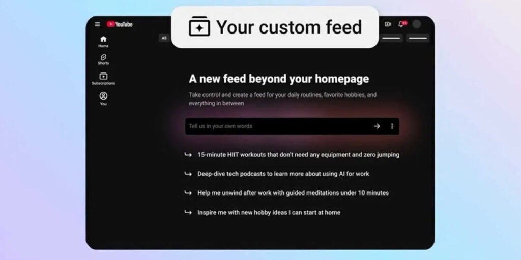 Flux vidéo personnalisé YouTube