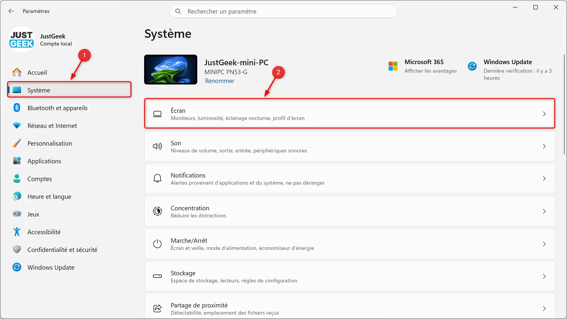 Accédez aux paramètres d’affichage de Windows 11 pour activer le HDR