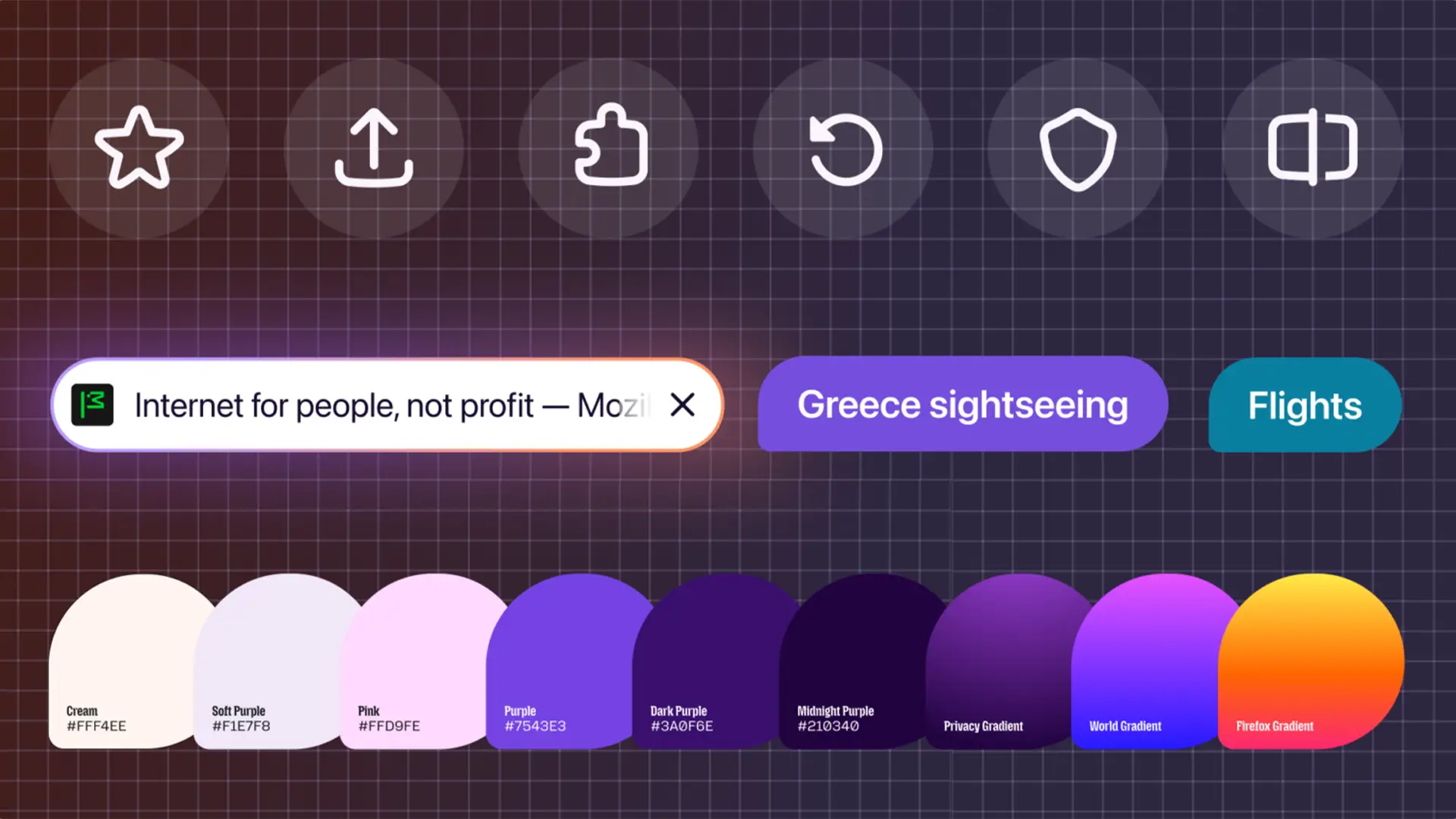 Système de conception Firefox Nova avec de nouvelles icônes, une barre d'adresse arrondie et une palette de couleurs officielle
