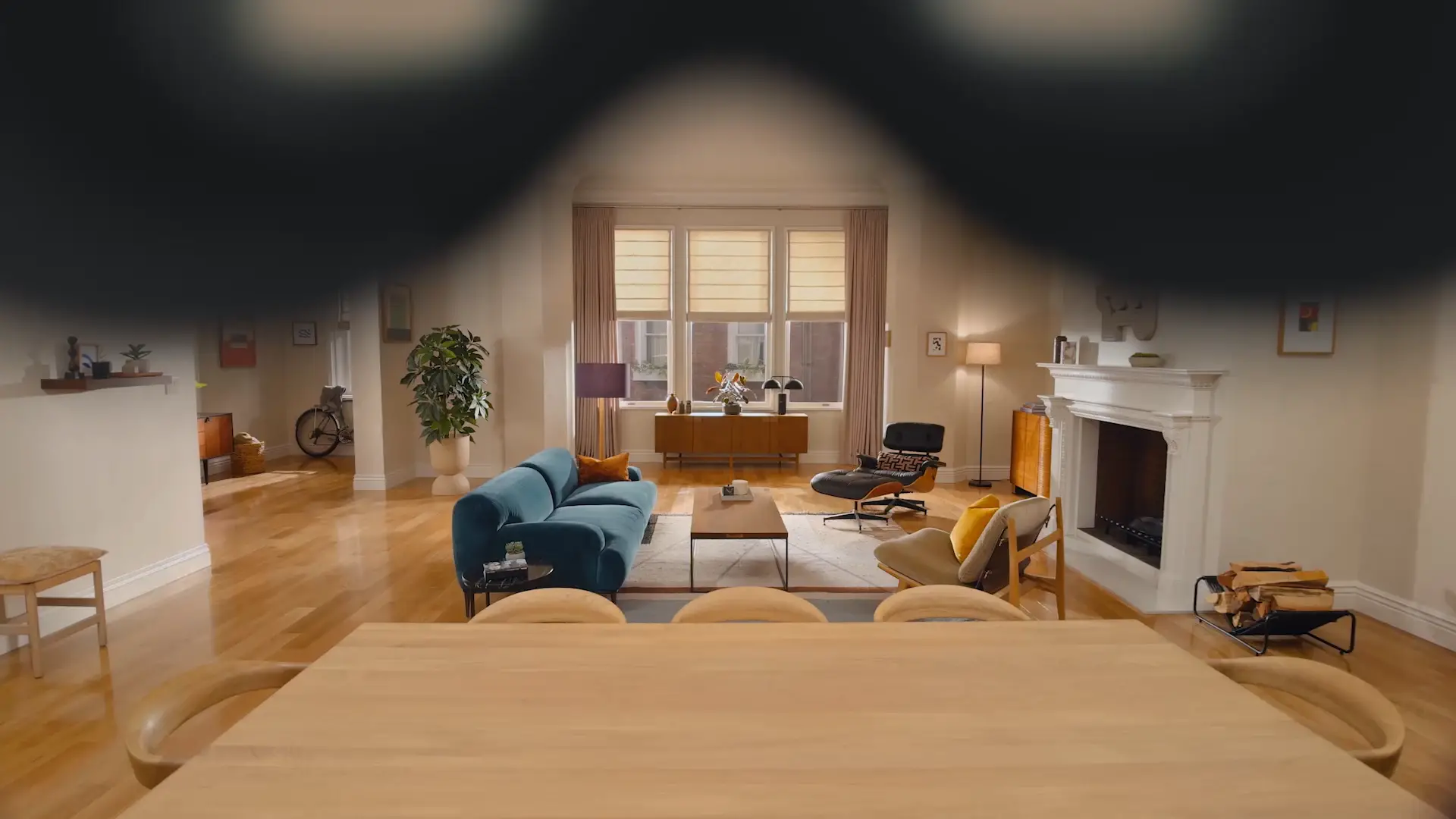 Vue immersive avec visionOS 26 en réalité augmentée via le casque Apple Vision Pro