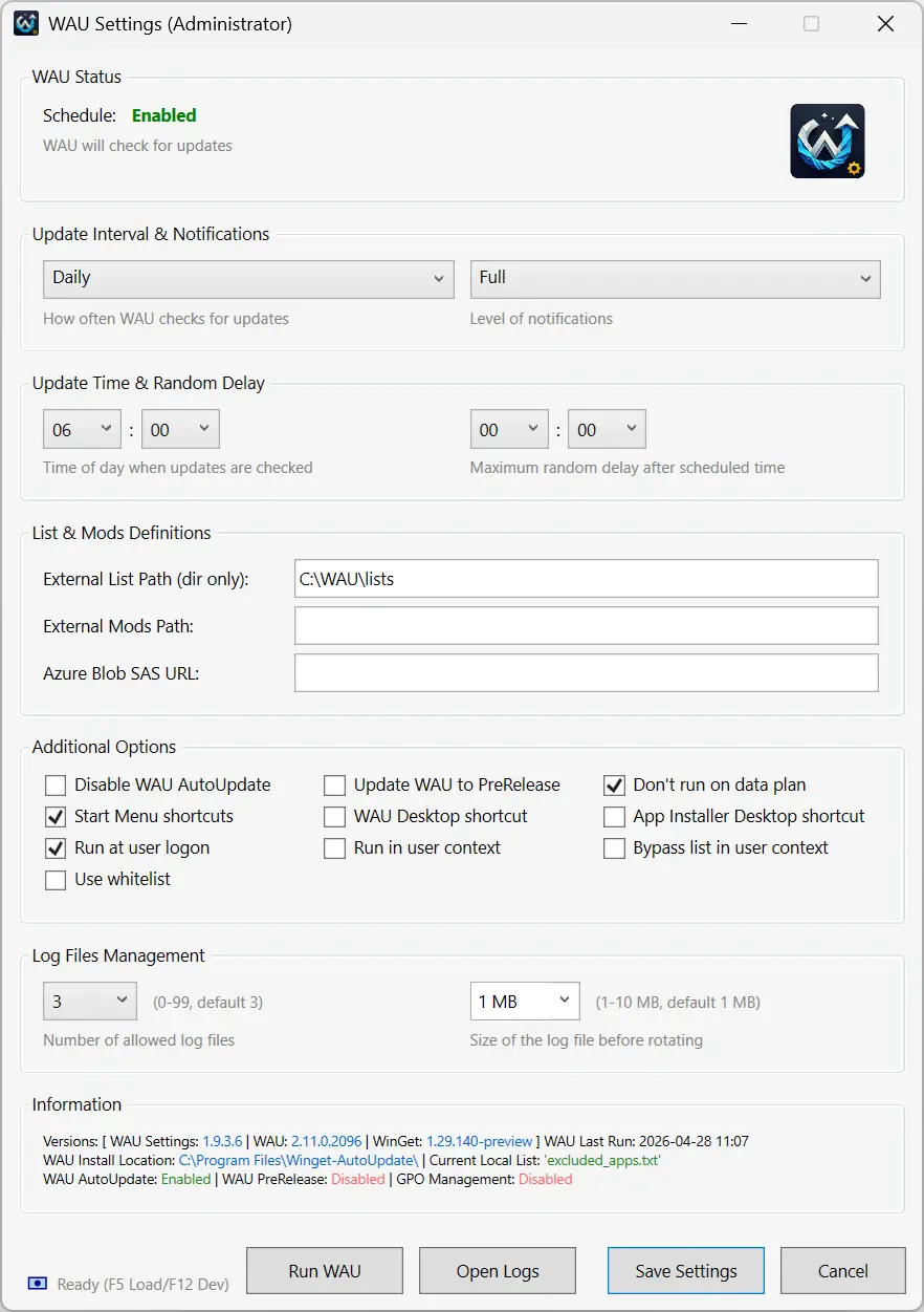 wau settings gui configuration.webp