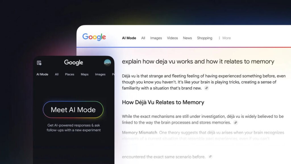 Moteur de recherche Google en mode IA