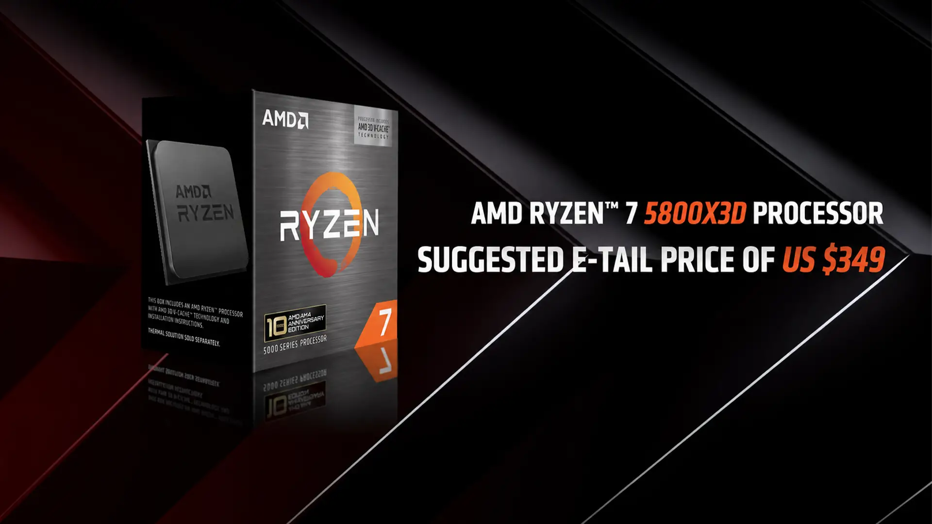 AMD Ryzen 7 5800X3D 10th Anniversary Edition annoncé pour célébrer les 10 ans du socket AM4