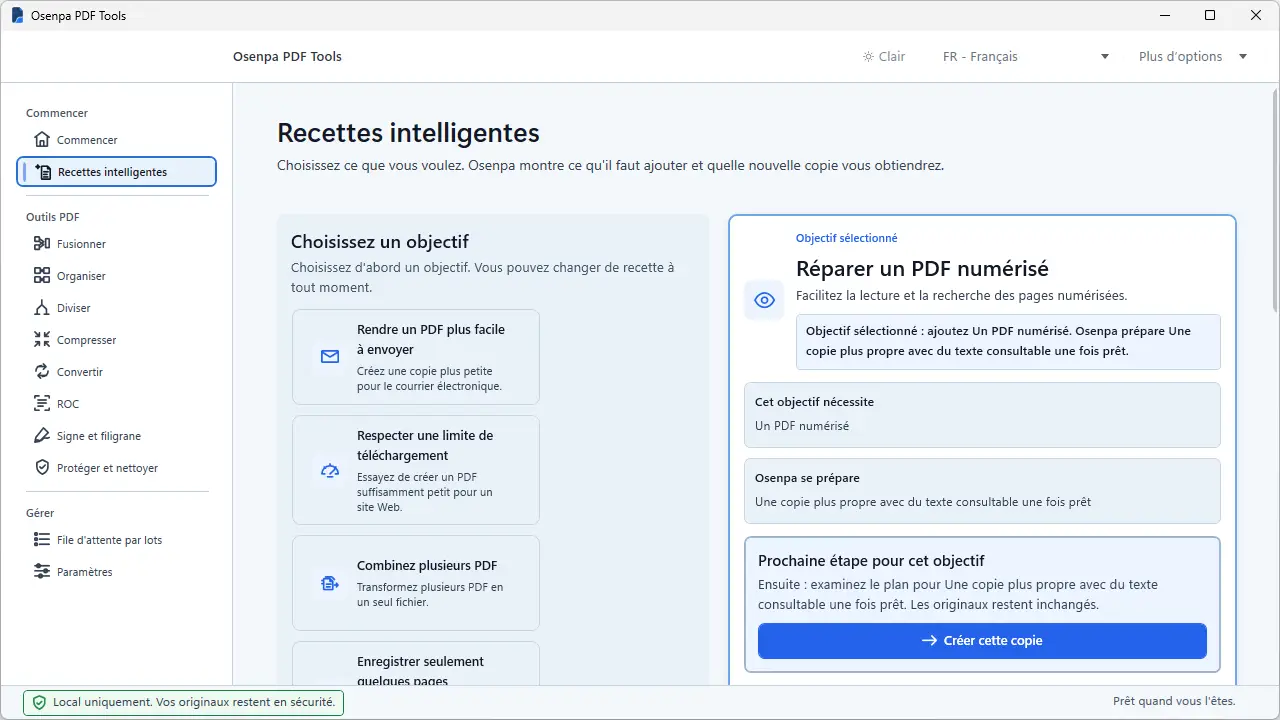 Recettes intelligentes d'Osenpa PDF Tools pour automatiser les tâches PDF courantes