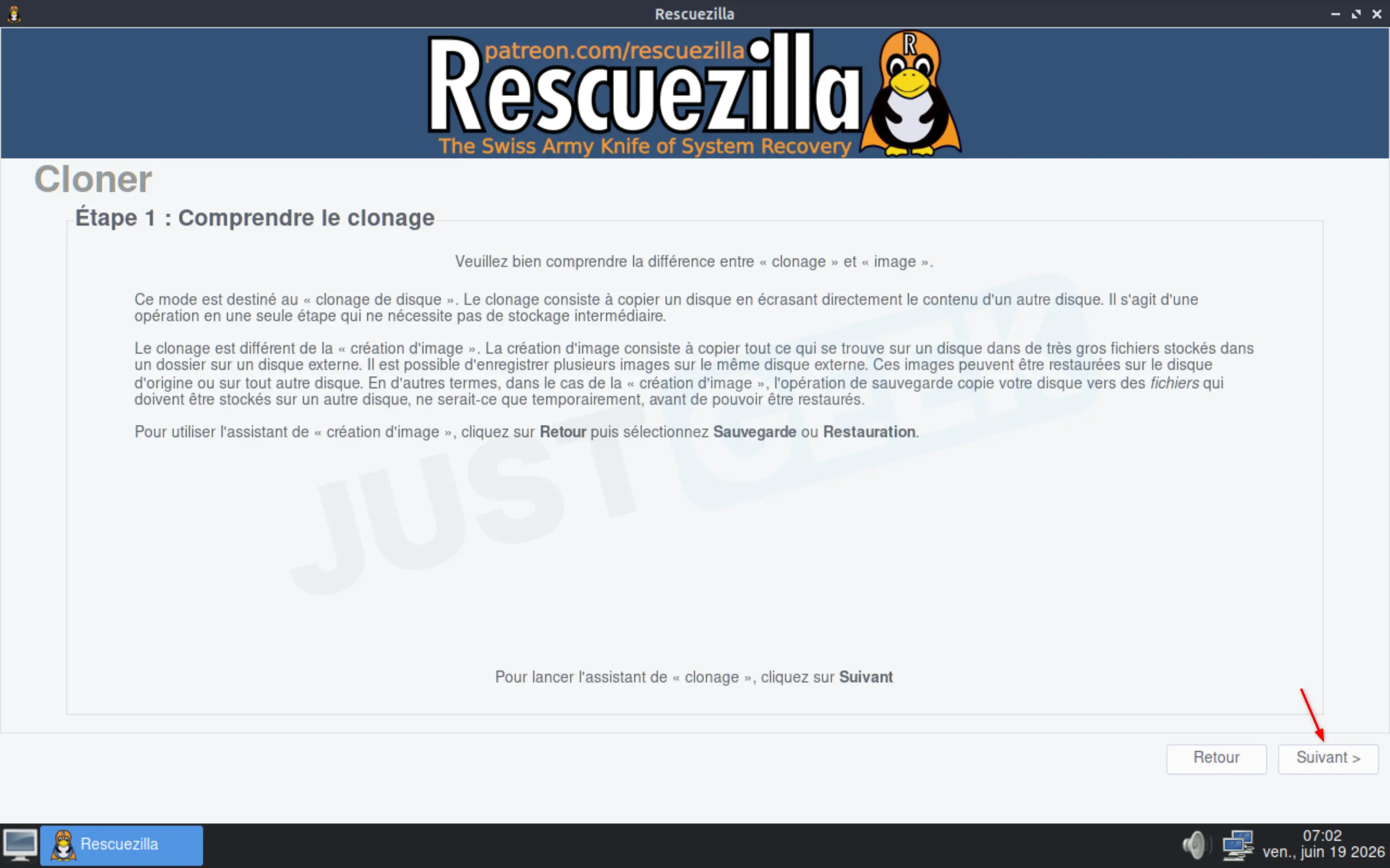 Présentation du fonctionnement du clonage de disque dans Rescuezilla
