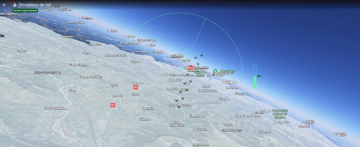 Simulateur de vol Google Earth 