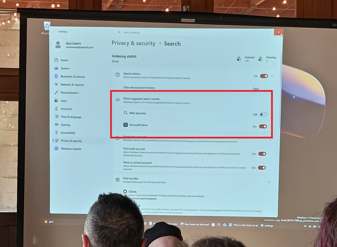 Nouvelle option Windows 11 pour désactiver les résultats de recherche Web Bing à partir des paramètres système