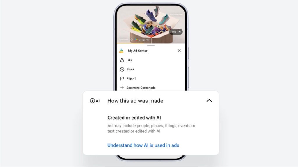 Publicité sur les étiquettes Google créée par l'intelligence artificielle AI