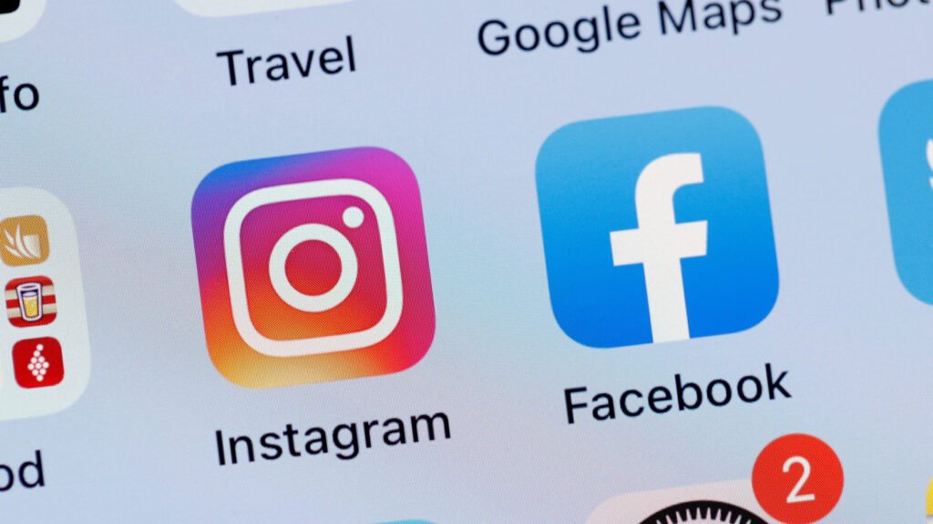 Logo des icônes Instagram Facebook