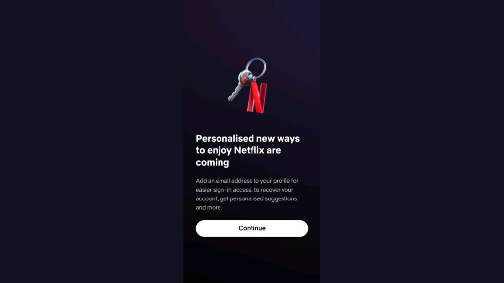 Netflix Ajouter un e-mail par profil de compte
