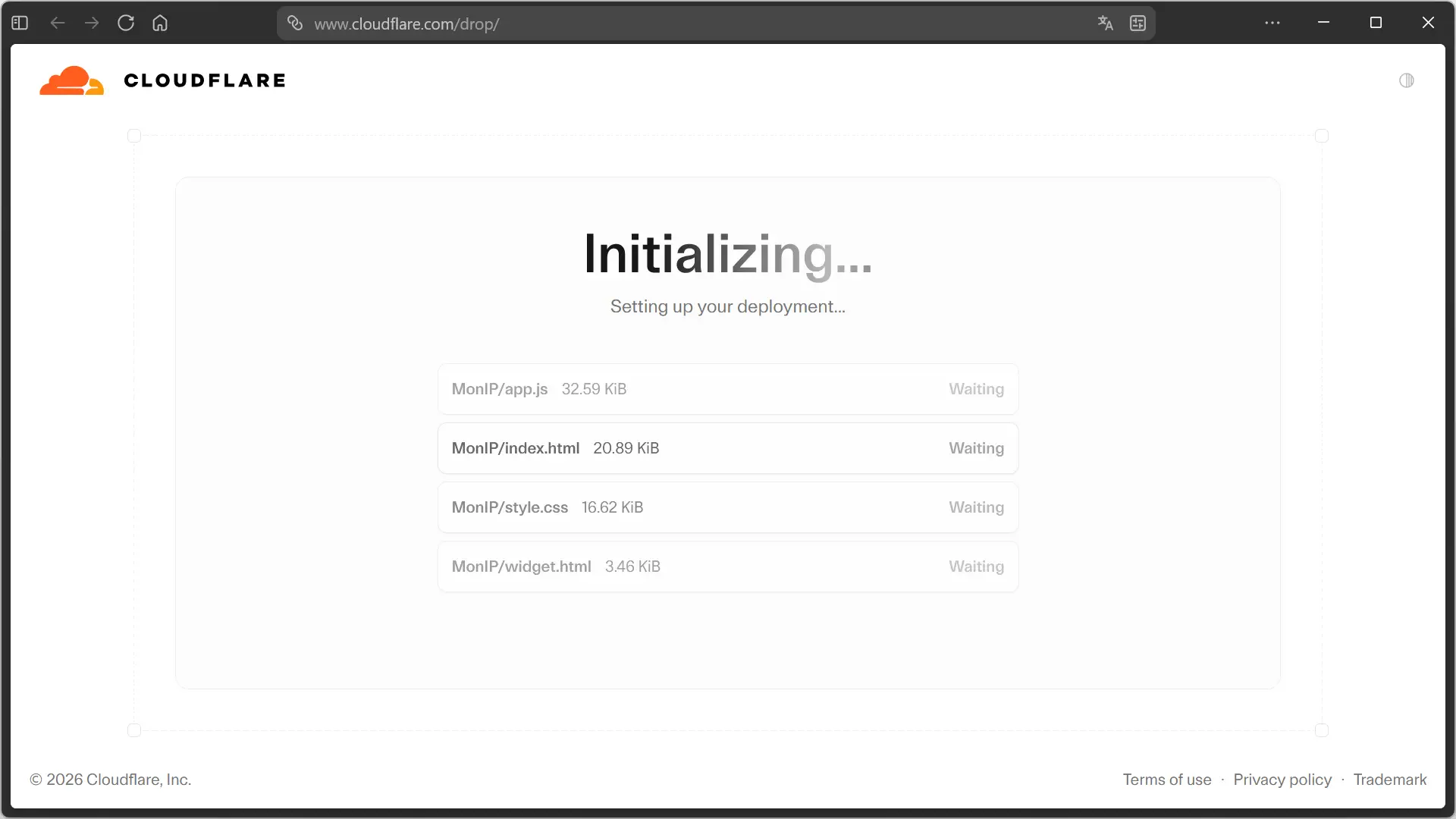 Propagation du site Web sur le réseau mondial de Cloudflare après le déploiement