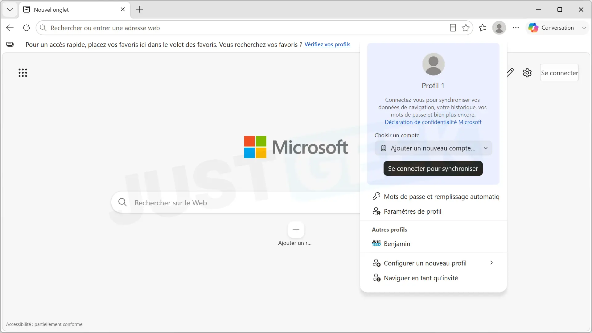 edge menu profil avant activation google.webp