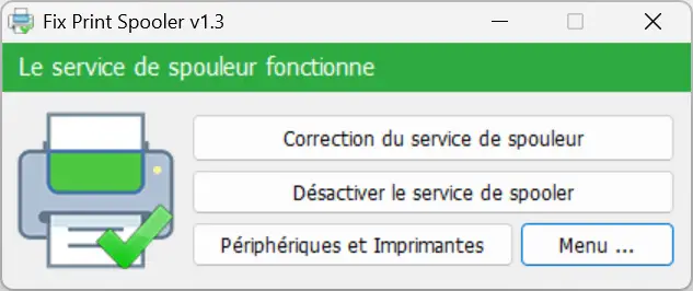 Correction de l'interface du logiciel Print Spooler pour réinitialiser le spooler d'impression dans Windows 11