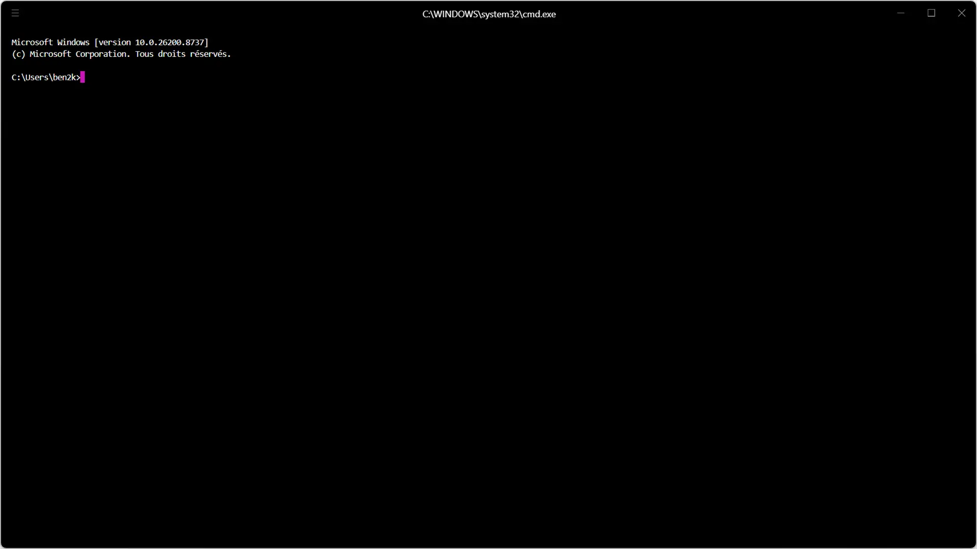 Interface hyper terminal sous Windows