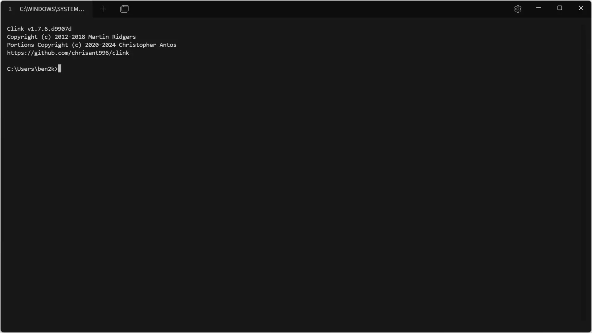 Interface du terminal Tabby sous Windows
