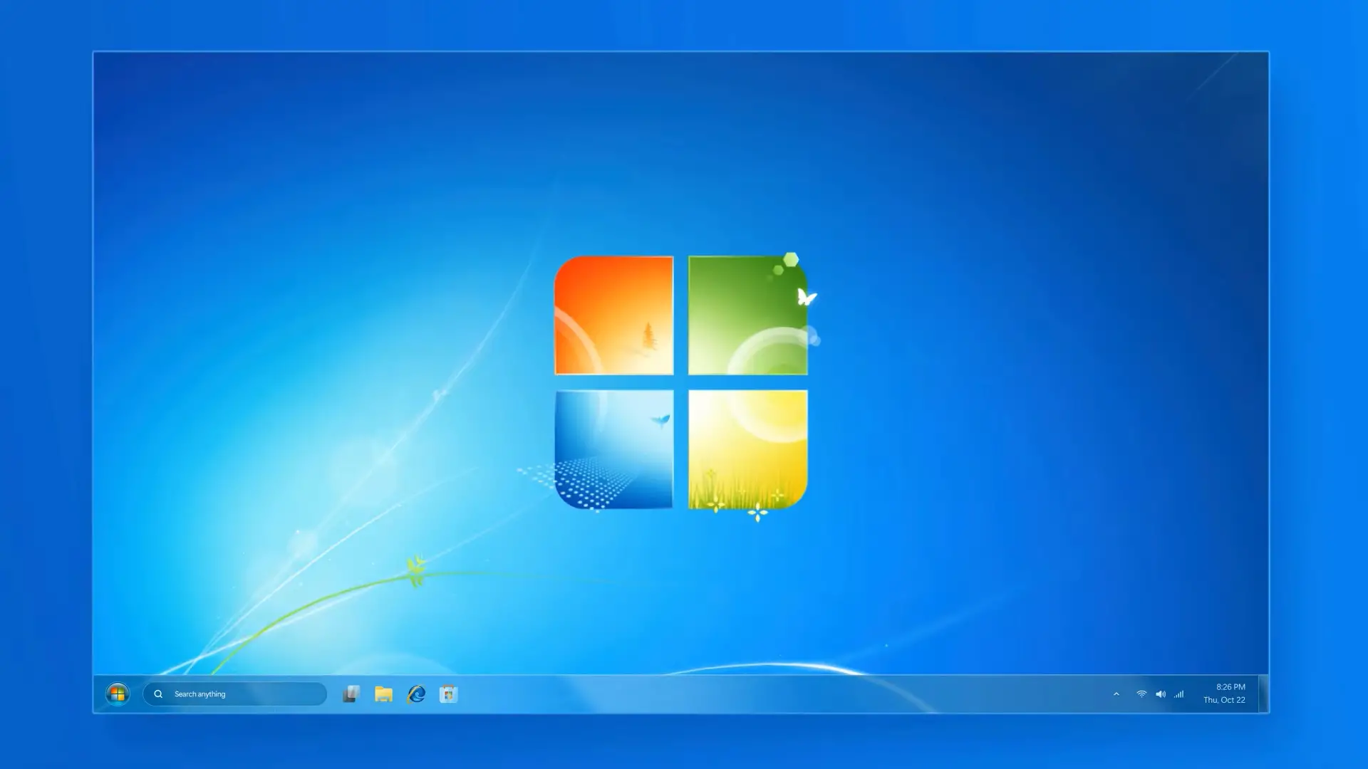 Concept de bureau Windows 7 remasterisé avec interface Aero modernisée imaginée par AR 4789