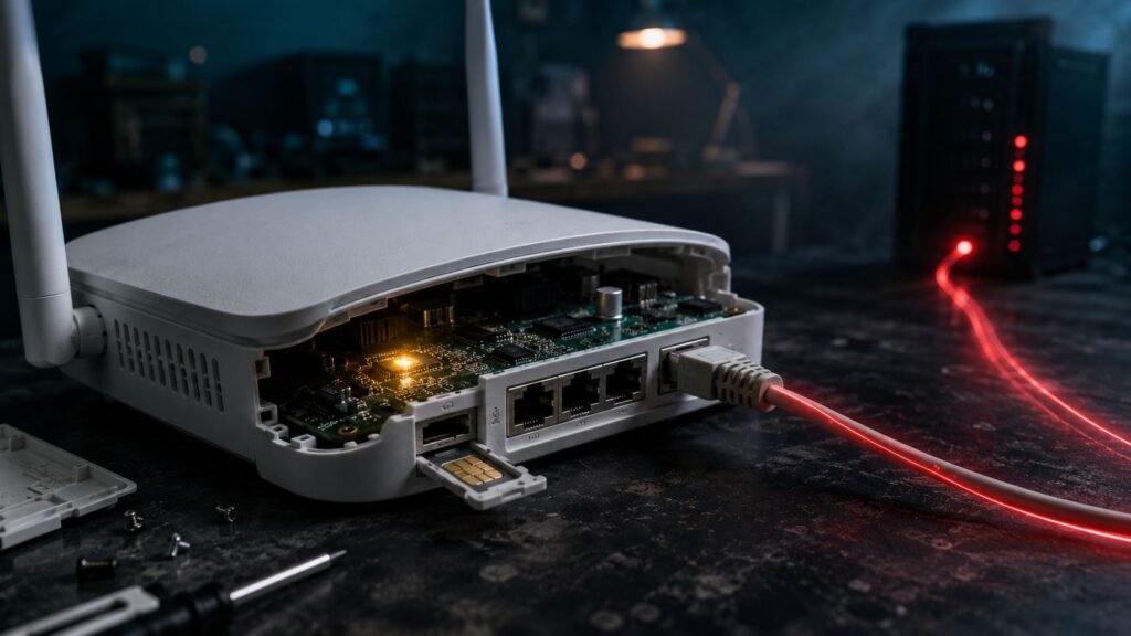 Un routeur 4G ouvert révélant un accès à distance caché