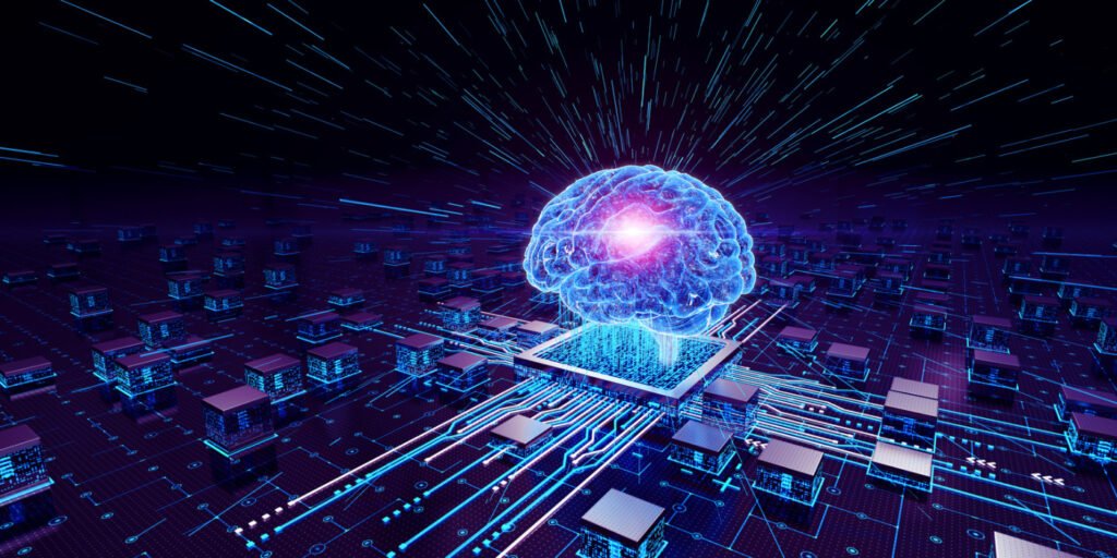 Puce de cerveau d'intelligence artificielle