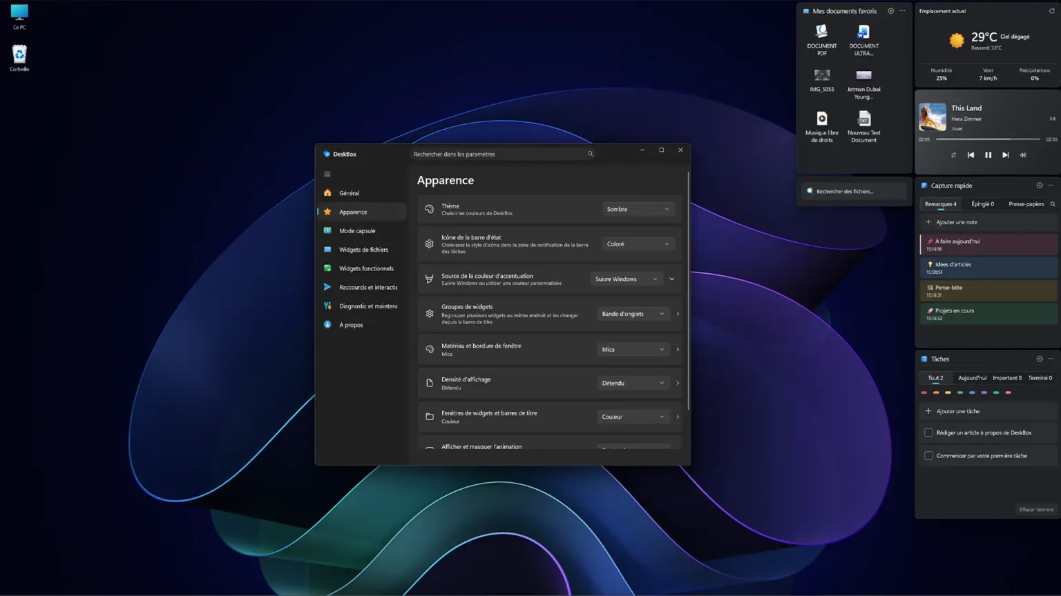 deskbox organiser bureau windows widgets.webp