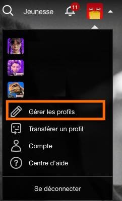 Manage profile