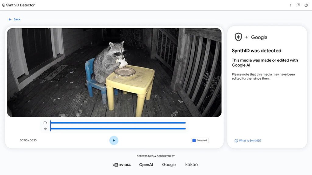 Détecteur de contenu généré par IA SynthID de Google